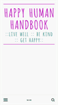 Mobile Screenshot of happyhumanhandbook.com